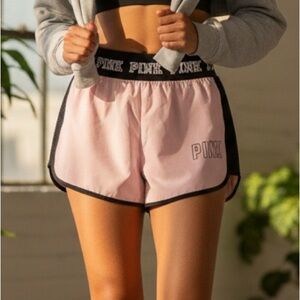 Athletic Pink Victoria's Secret Polyester Running Gym Shorts M Medium